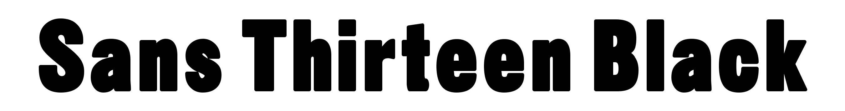Sans Thirteen Black